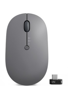 Миша бездротова Lenovo Go, Grey, USB-C Wireless, оптична (Blue Sensor), 2400 dpi, 5 кнопок, вбудований акумулятор (4Y51C21216)