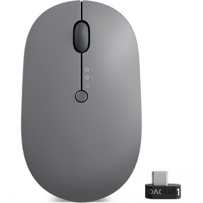 Миша бездротова Lenovo Go, Grey, USB-C Wireless, оптична (Blue Sensor), 2400 dpi, 5 кнопок, вбудований акумулятор (4Y51C21216)