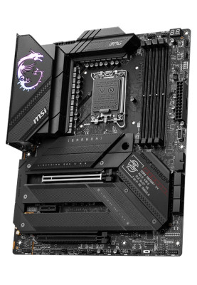 Материнська плата LGA1700, MSI MPG Z790 CARBON WIFI, Z790, 4xDDR5, Int.Video(CPU), 6xSATA3, 5xM.2, 1xPCI-E 16x 5.0, 1xPCI-E 16x 4.0, 1xPCI-E 1x 3.0, ALC4080, I225V, WiFi 6, Bluetooth 5.2, 13xUSB3.2/4xUSB2.0, HDMI, ATX