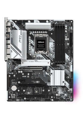 Материнська плата LGA1700, ASRock B760 Pro RS, B760, 4xDDR5, Int.Video(CPU), 4xSATA3, 3xM.2, 1xPCI-E 16x 5.0, 1xPCI-E 16x 4.0, 1x. 0, 1xM.2 (Key E), ALC897, RTL8125BG, 9xUSB3.2/4xUSB2.0, HDMI/DP/Type-C, CrossFire, ATX