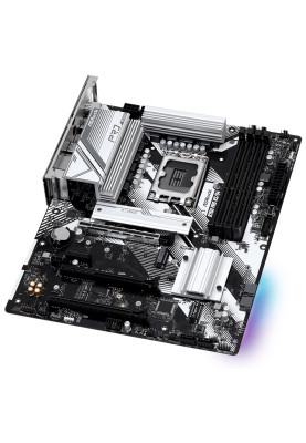 Материнська плата LGA1700, ASRock B760 Pro RS/D4, B760, 4xDDR4, Int.Video(CPU), 4xSATA3, 3xM.2, 2xPCI-E 16x 4.0, 1xPCI-E 16x 3.0, 1xPCI-E 1x 3.0, 1xM.2 (Key E), ALC897, RTL8125BG, 9xUSB3.2/4xUSB2.0, HDMI/DP, CrossFire, ATX