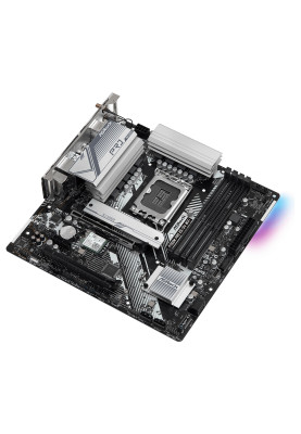 Материнська плата LGA1700, ASRock B760M Pro RS/D4 WiFi, B760, 4xDDR4, Int.Video(CPU), 4xSATA3, 2xM.2, 2xPCI-E 16x 4.0, 1xPCI-E 1x 4.0, ALC897, RTL8125BG, WiFi 6, Bluetooth 5.3, 7xUSB3.2/6xUSB2.0, HDMI/DP, CrossFire, MicroATX