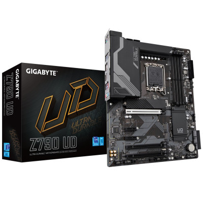 Материнська плата LGA1700, Gigabyte Z790 UD, Z790, 4xDDR5, Int.Video(CPU), 6xSATA3, 3xM.2, 1xPCI-E 16x 5.0, 1xPCI-E 16x 4.0, 1xPCI-E 16x 3.0, 2xPCI-E 1x 3.0, Realtek 7.1, Intel 2.5GbE, 9xUSB3.2/8xUSB2.0, HDMI/DP, CrossFire, ATX