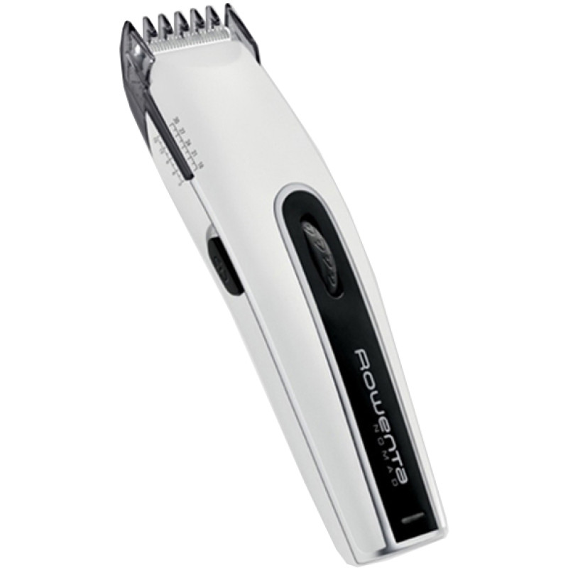 Машинка для стрижки Rowenta TN1400F1, White, живлення мережа/акумулятор, 2 насадки, 18 позицій установки довжини (1-30мм), індикатор зарядки