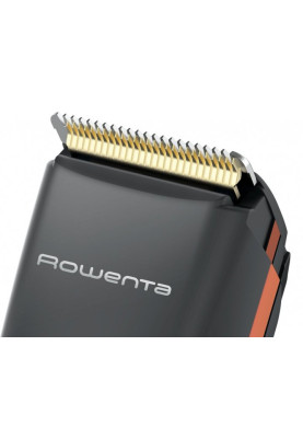 Машинка для стрижки Rowenta TN5221F4, Gray/Red, живлення мережа/акумулятор, 2 швидкості, турбо-режим, 3 насадки, 29 позицій установки довжини (0.5-30мм), індикатор зарядки, швидка зарядка, чохол