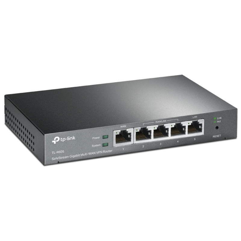 Маршрутизатор TP-LINK ER605, Black, 3xLAN/WAN / 1xRS232 (RJ45)