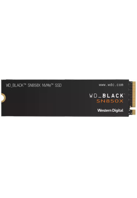 Твердотільний накопичувач M.2 2Tb, Western Digital Black SN850X, PCI-E 4.0 x4, 3D TLC, 7300/6600 MB/s (WDS200T2X0E)
