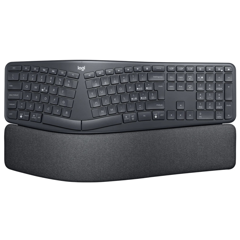 Клавіатура бездротова Logitech ERGO K860, Graphite, Bluetooth / 2.4GHz, Easy-Switch (920-010108)