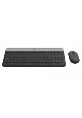 Комплект бездротовий Logitech MK470 Slim, Graphite, клавіатура + миша (920-009204)