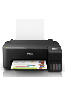 Принтер струменевий кольоровий A4 Epson L1250, Black, WiFi, 5760х1440 dpi, до 33/15 стор/хв, USB, вбудоване СБПЧ, чорнило Epson 103 (C11CJ71404)