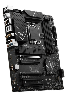 Материнська плата LGA1700, MSI PRO B760-P WIFI DDR4, B760, 4xDDR4, Int.Video(CPU), 4xSATA3, 2xM.2, 2xPCI-E 16x 4.0, 3xPCI-E 16x 3.0, ALC897, RTL8125BG, WiFi6, Bluetooth 5.3, 6xUSB3.2/8xUSB2.0, HDMI/DP, ATX