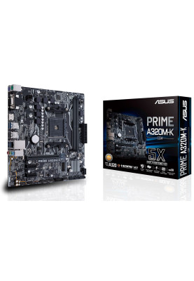 Мат.плата AM4 (A320) Asus PRIME A320M-K/CSM, A320, 2xDDR4, Int.Video(CPU), 4xSATA3, 1xM.2, 1xPCI-E 16x 3.0, 2xPCI-E 1x 2.0, ALC887, RTL8111H, 4xUSB3.1/2xUSB3.0/6xUSB2.0, VGA/HDMI, MicroATX