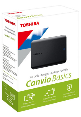 Зовнішній жорсткий диск 1Tb Toshiba Canvio Basics, Black, 2.5", USB 3.2 (HDTB510EK3AA)