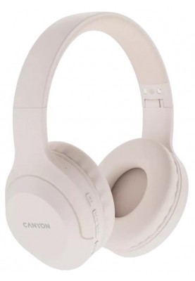 Навушники Canyon BTHS-3, Beige, бездротові (Bluetooth), мікрофон, динаміки 40 мм, Type-C, 32 Ом, 112 дБ, акумулятор 300 mAh (CNS-CBTHS3BE)