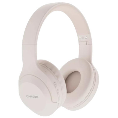 Навушники Canyon BTHS-3, Beige, бездротові (Bluetooth), мікрофон, динаміки 40 мм, Type-C, 32 Ом, 112 дБ, акумулятор 300 mAh (CNS-CBTHS3BE)