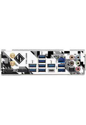 Мат.плата LGA1700, ASRock Z790 Steel Legend WiFi, Z790, 4xDDR5, Int.Video(CPU), 8xSATA3, 5xM.2, 1xPCI-E 16x 5.0, 1xPCI-E 16x 4.0, 1xPCI-E 16x 3.0, 1xM.2 (Key E) WiFi6+BT5.3, ALC897, RTL8125BG, 9xUSB3.2/1xUSB3.2 TypeC, HDMI/DP, CrossFire, ATX