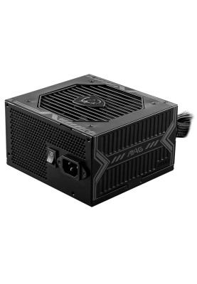 Блок живлення 550 Вт, MSI MAG A550BN, Black, 80+ Bronze, Active PFC, 12 см, 2xMolex / 5xSATA / 2x6+2-pin / 1x4+4-pin / 1x20+4-pin, захист: OCP/OVP/OPP/OTP/SCP