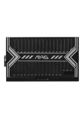 Блок живлення 550 Вт, MSI MAG A550BN, Black, 80+ Bronze, Active PFC, 12 см, 2xMolex / 5xSATA / 2x6+2-pin / 1x4+4-pin / 1x20+4-pin, захист: OCP/OVP/OPP/OTP/SCP