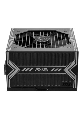 Блок живлення 550 Вт, MSI MAG A550BN, Black, 80+ Bronze, Active PFC, 12 см, 2xMolex / 5xSATA / 2x6+2-pin / 1x4+4-pin / 1x20+4-pin, захист: OCP/OVP/OPP/OTP/SCP