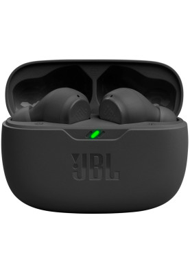 Навушники JBL Wave Beam, Black, Bluetooth, мікрофон, чохол з функцією зарядки, технологія "JBL Deep Bass Sound" (JBLWBEAMBLK)