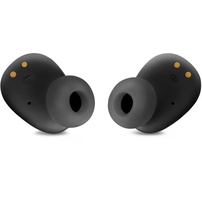 Навушники JBL Wave Buds, Black, Bluetooth, мікрофон, чохол з функцією зарядки, технологія `JBL Deep Bass Sound` (JBLWBUDSBLK)