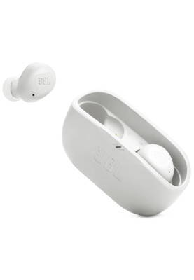 Навушники JBL Wave Buds, White, Bluetooth, мікрофон, чохол з функцією зарядки, технологія "JBL Deep Bass Sound" (JBLWBUDSWHT)