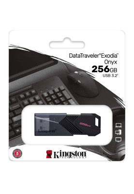 Флеш накопичувач USB 256Gb Kingston DataTraveler Exodia Onyx, Black, USB 3.2 Gen 1 (DTXON/256GB)