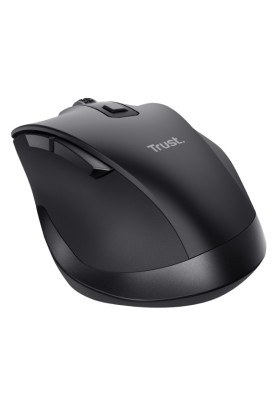Миша бездротова Trust Fyda, Black, USB (2.4 GHz), оптична, 800 - 2400 dpi, 6 кнопок, ергономічний дизайн, вбудований акумулятор (24727)