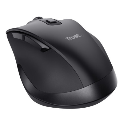 Миша бездротова Trust Fyda, Black, USB (2.4 GHz), оптична, 800 - 2400 dpi, 6 кнопок, ергономічний дизайн, вбудований акумулятор (24727)