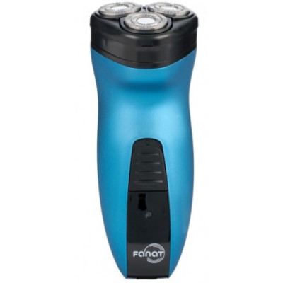 Електробритва Новий Харків НХ-8527 Fanat Blue, 6W, роторна, сухе гоління, 3 головки для гоління, подвійні леза, повторение контуров лица, індикатор роботи/включення, тример для скронь