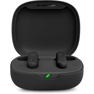 Навушники JBL Wave Flex, Black, Bluetooth, мікрофон, чохол із функцією зарядки (JBLWFLEXBLK) Навушники JBL Wave Flex, Black, Bluetooth, мікрофон, чохол із функцією зарядки (JBLWFLEXBLK)