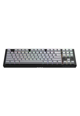 Клавіатура бездротова Hator Skyfall TKL PRO Wireless, ENG/UKR/RUS Black, Bluetooth 5.0, USB адаптер 2,4ГГц, механічна (перемикачі Kailh Box Red), 87 кнопок, RGB підсвічування (HTK-663)