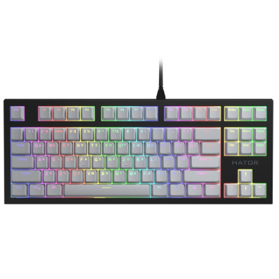 Клавіатура Hator Skyfall TKL PRO, Black, USB, механічна (перемикачі Kailh Box Red), 87 кнопок, RGB підсвічування, металева пластина для міцності (HTK-655)