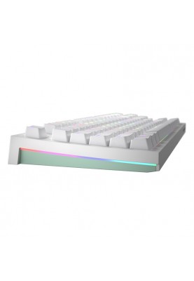 Клавіатура Hator Skyfall TKL PRO, White, USB, механічна (перемикачі Kailh Box Red), 87 кнопок, RGB підсвічування, металева пластина для міцності (HTK-656)