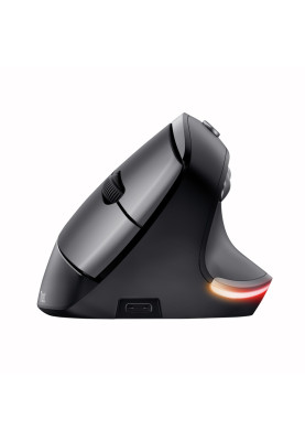 Миша бездротова Trust Bayo, Black, USB (2.4 GHz), оптична, 800 - 2400 dpi, RGB підсвічування, 6 кнопок, ергономічний дизайн, вбудований акумулятор (24731)