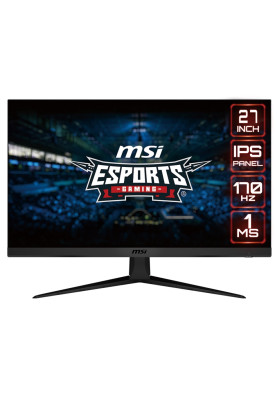 Монітор 27" MSI G2712, Black, WLED, IPS, 1920x1080 (16:9), 1 мс, 170 Гц, 250 кд/м², 1100:1, 178°/178°, 2xHDMI/DP, VESA 100x100 мм, 81.1% DCI-P3 / 101.91% sRGB, FreeSync Premium