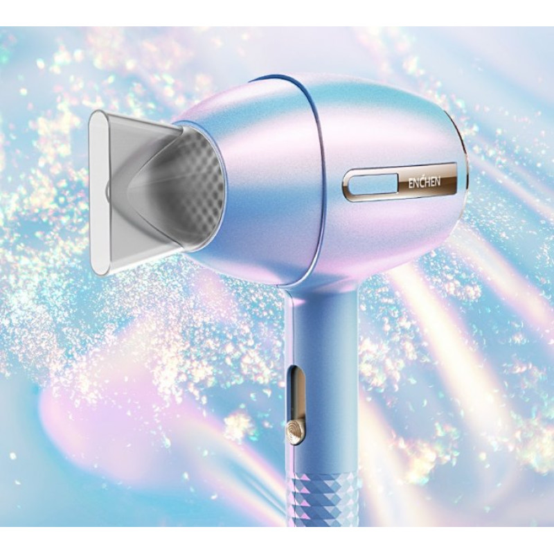 Фен Xiaomi Enchen AIR Plus, Blue, 900W, 2 швидкості, подача холодного повітря, автовідключення