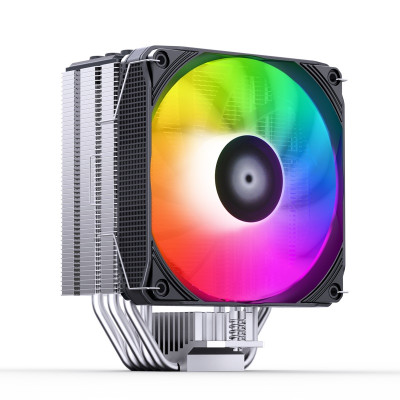 Кулер для процесора Jonsbo PISA A5, Grey, алюміній/мідь, 1x120 мм RGB, PWM, для Intel 115x/1200/1700, AMD AM4/AM5, до 265 Вт