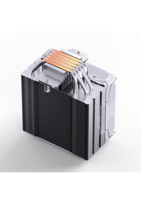 Кулер для процесора Jonsbo PISA A5, White, алюміній/мідь, 1x120 мм RGB, PWM, для Intel 115x/1200/1700, AMD AM4/AM5, до 265 Вт