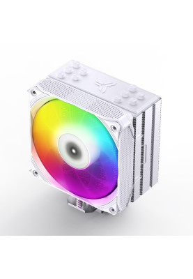 Кулер для процесора Jonsbo PISA A5, White, алюміній/мідь, 1x120 мм RGB, PWM, для Intel 115x/1200/1700, AMD AM4/AM5, до 265 Вт