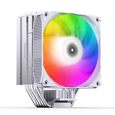 Кулер для процесора Jonsbo PISA A5, White, алюміній/мідь, 1x120 мм RGB, PWM, для Intel 115x/1200/1700, AMD AM4/AM5, до 265 Вт