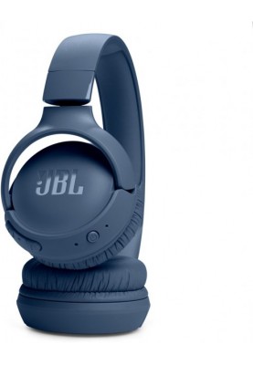 Навушники бездротові JBL Tune 520BT, Blue, Bluetooth, мікрофон, акумулятор 450 mAh, технологія "Pure Bass", підтримка Siri та Google Now (JBLT520BTBLUEU)