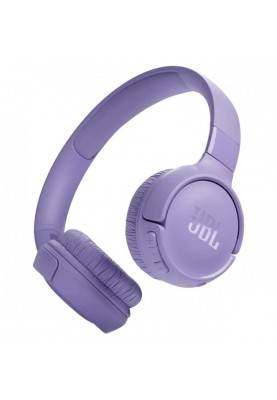 Навушники бездротові JBL Tune 520BT, Purple, Bluetooth, мікрофон, акумулятор 450 mAh, технологія "Pure Bass", підтримка Siri та Google Now (JBLT520BTPUREU)