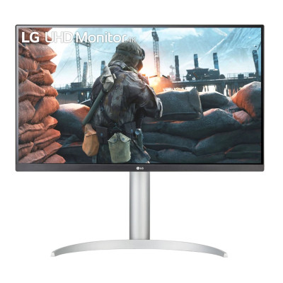 Монітор 27" LG 27UP650-W Black/Silver, WLED, IPS 3840x2160 60 Гц (16:9) 5мс, 1200:1, 400 кд/м², 178°/178°, 2xHDMI/DP, Vesa 100x100, AMD FreeSync