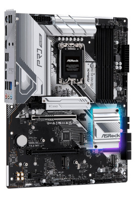 Материнська плата LGA1700, ASRock Z790 Pro RS/D4, Z790, 4xDDR4, Int.Video(CPU), 8xSATA3, 4xM.2, 1xPCI-E 16x 5.0, 1xPCI-E 16x 4.0, 2xPCI-E 1x 3.0, 1xM.2 (Key E), ALC897, RTL8125BG, 9xUSB3.2/8xUSB2.0, HDMI/DP/Type-C, CrossFire, ATX