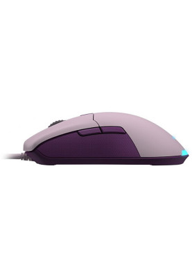 Миша Hator Pulsar Essential, Lilac, USB, оптична (сенсор PixArt PMW3327), 400-6200 dpi, RGB підсвічування, перемикачі Huano/Kailh, вбудована пам'ять, 1.8 м (HTM-307)