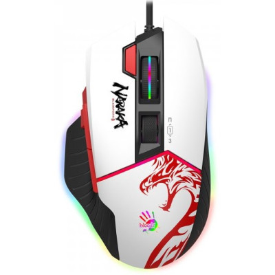 Миша A4Tech W95 Max "Bloody", Stone Naraka, USB, оптична (сенсор MAX BC3332-A), 100-12 000 cpi, 10 кнопок (8 програмованих), вбудована пам'ять, RGB підсвічування, перемикачі більше 50 млн. натискань, ніж,