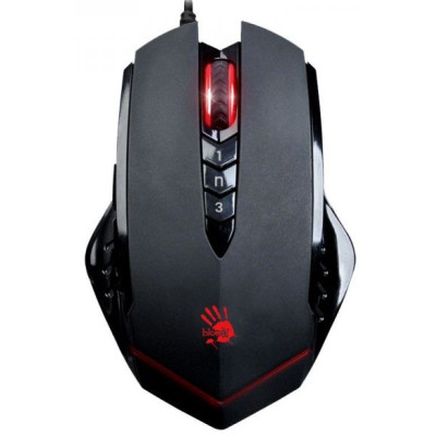Миша A4Tech V8MA Activated Black, Optical, USB, 2000 dpi, Bloody, metal feet, підсвічування