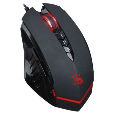 Миша A4Tech V8MA Activated Black, Optical, USB, 2000 dpi, Bloody, metal feet, підсвічування