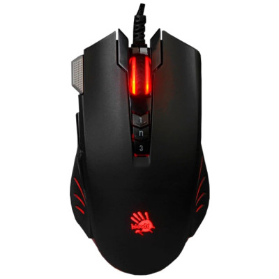Миша A4Tech V9MA Activated Black, Optical, USB, Bloody, 4000 dpi, Extra Fire Button, підсвічування